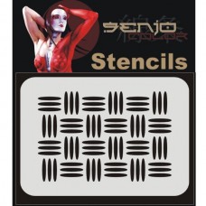 Senjo Airbrush Bodyart Stencil A4 – Checker plate / Kockás minta, TST1051
